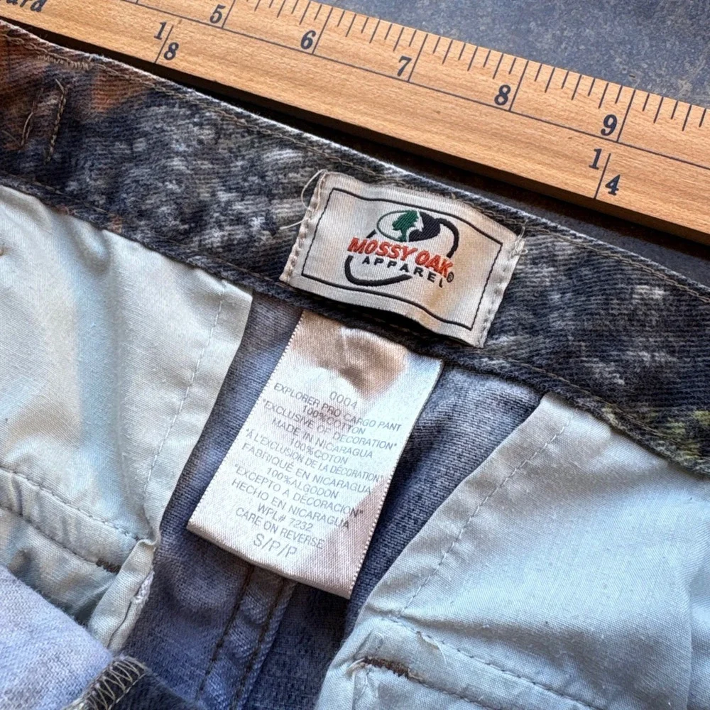 Mossy Oak Explorer Pro Cargo Pants Mens Small Break Up Camo Hunting Tree Pattern